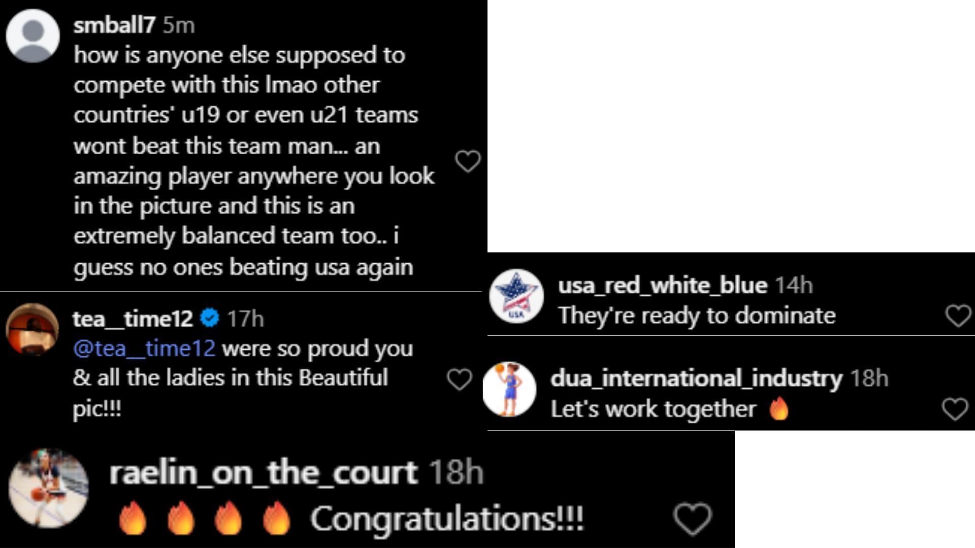 Hoops fans react as the 2025 USA Women’s U16 National Team gets announced ft. Tatianna Griffin, Jordyn Haywood (Image via Instagram @usabasketball)